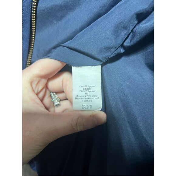 J Crew Puffer Vest Women's S Blue Quilted Down-Filled Sleeveless Full Zip Casual - Picture 5 of 5